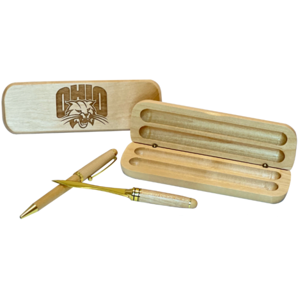 Maple Pen &  Maple Letter Opener Set with solid Maple Box